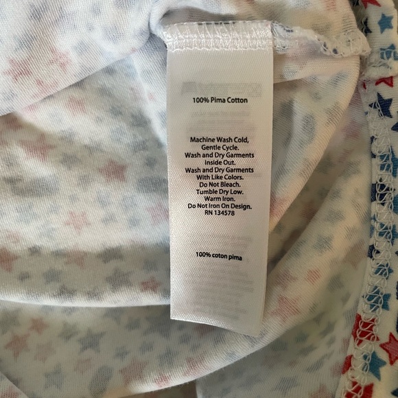 Vineyard Vines Baby Girls Star Print Red, White & Blue Body Suit Dress-18-24M - Picture 6 of 6